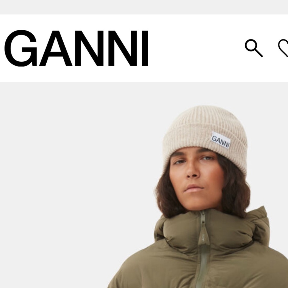 COPY - Ganni wool rib knit beanie
